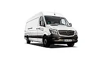 weißer Sprinter Kastenwagen hoch lang