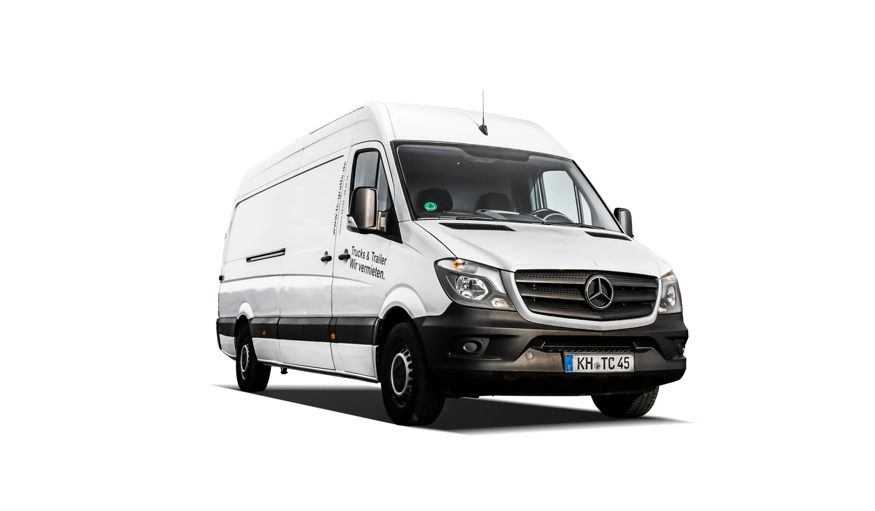 weißer Sprinter Kastenwagen hoch lang