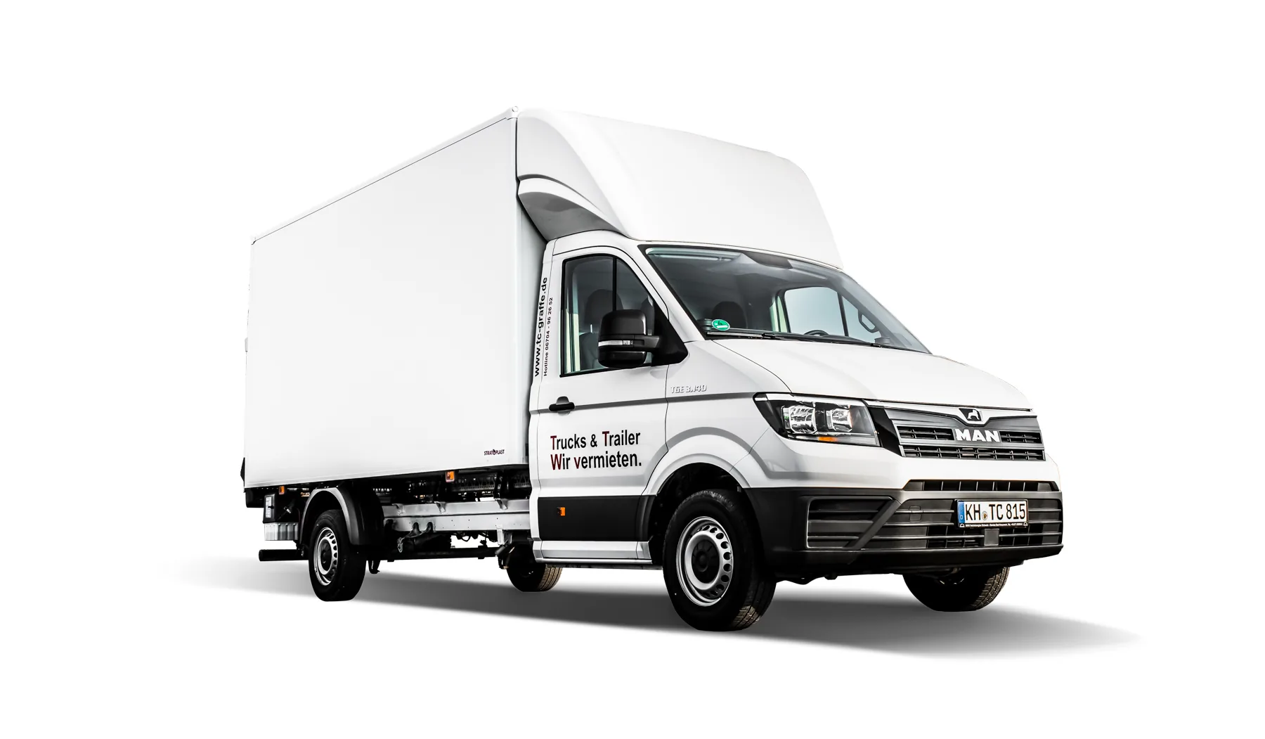 Weißer Sprinter mit Kofferaufbau