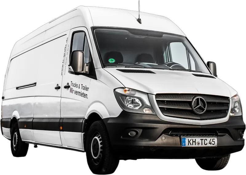 weißer Sprinter Kastenwagen hoch lang