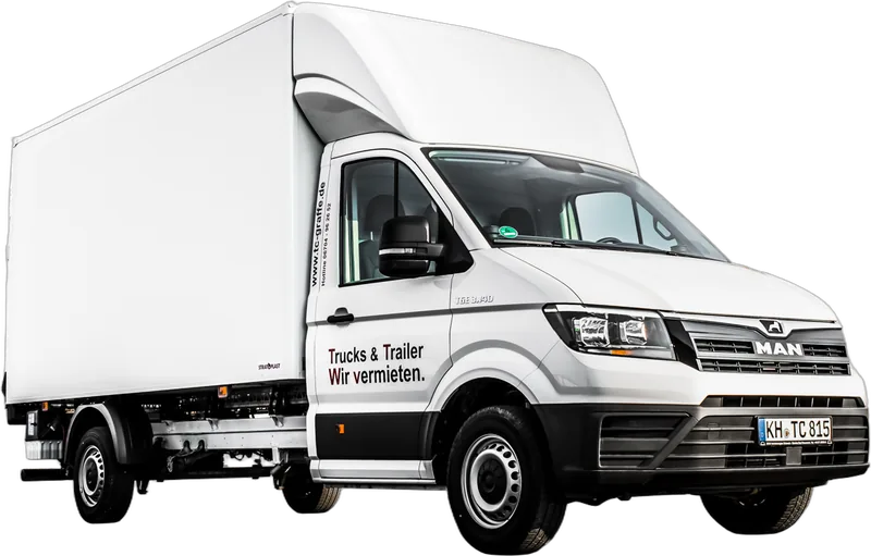 Weißer Sprinter mit Kofferaufbau